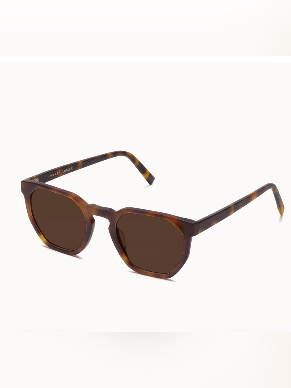 Warby Parker Tobias Woodgrain Tortoise Matte Sunglasses - Brown Lenses